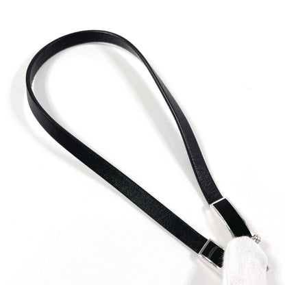 Bottegaveneta Bracelet Leather, Silver925 Black Double Loop Intrecciato