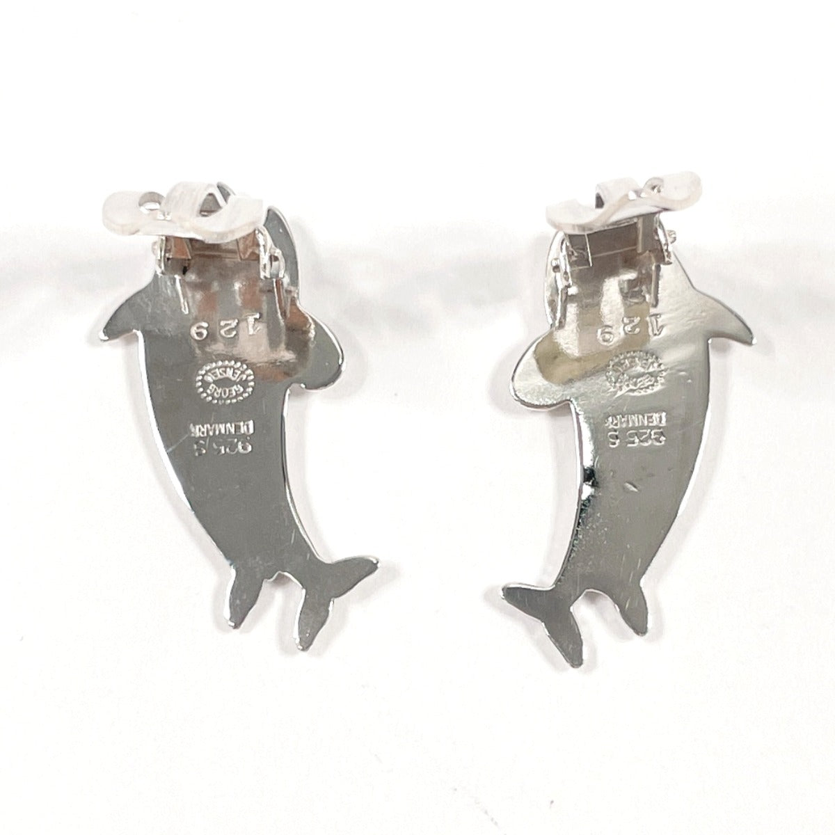 Georg Jensen Earring Silver925 Silver Arno Malinowski 129 Dolphin