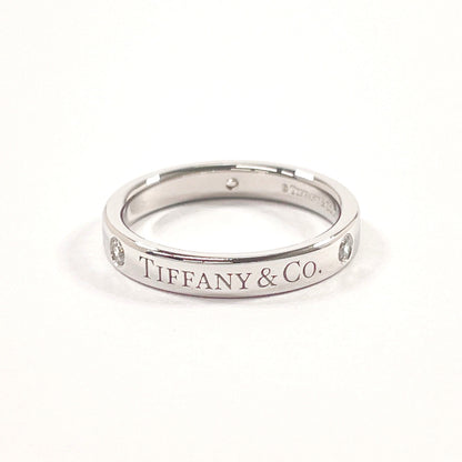 Tiffany&Co. Ring 60001883 Pt950Platinum, Diamond Silver Flat Band Ring