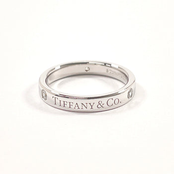 Tiffany&Co. Ring 60001883 Pt950Platinum, Diamond Silver Flat Band Ring