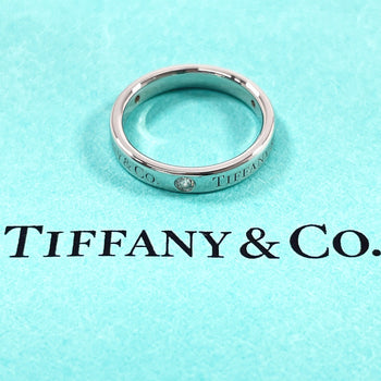 Tiffany&Co. Ring 60001883 Pt950Platinum, Diamond Silver Flat Band Ring