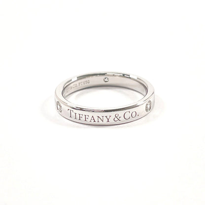 Tiffany&Co. Ring 60001883 Pt950Platinum, Diamond Silver Flat Band Ring