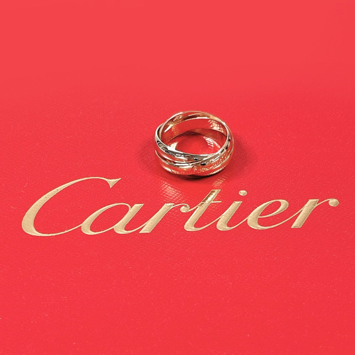 Cartier Ring K18 Yellow Gold, K18 White Gold Gold Trinity Ring Mm 49