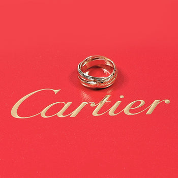 Cartier Ring K18 Yellow Gold, K18 White Gold Gold Trinity Ring Mm 49