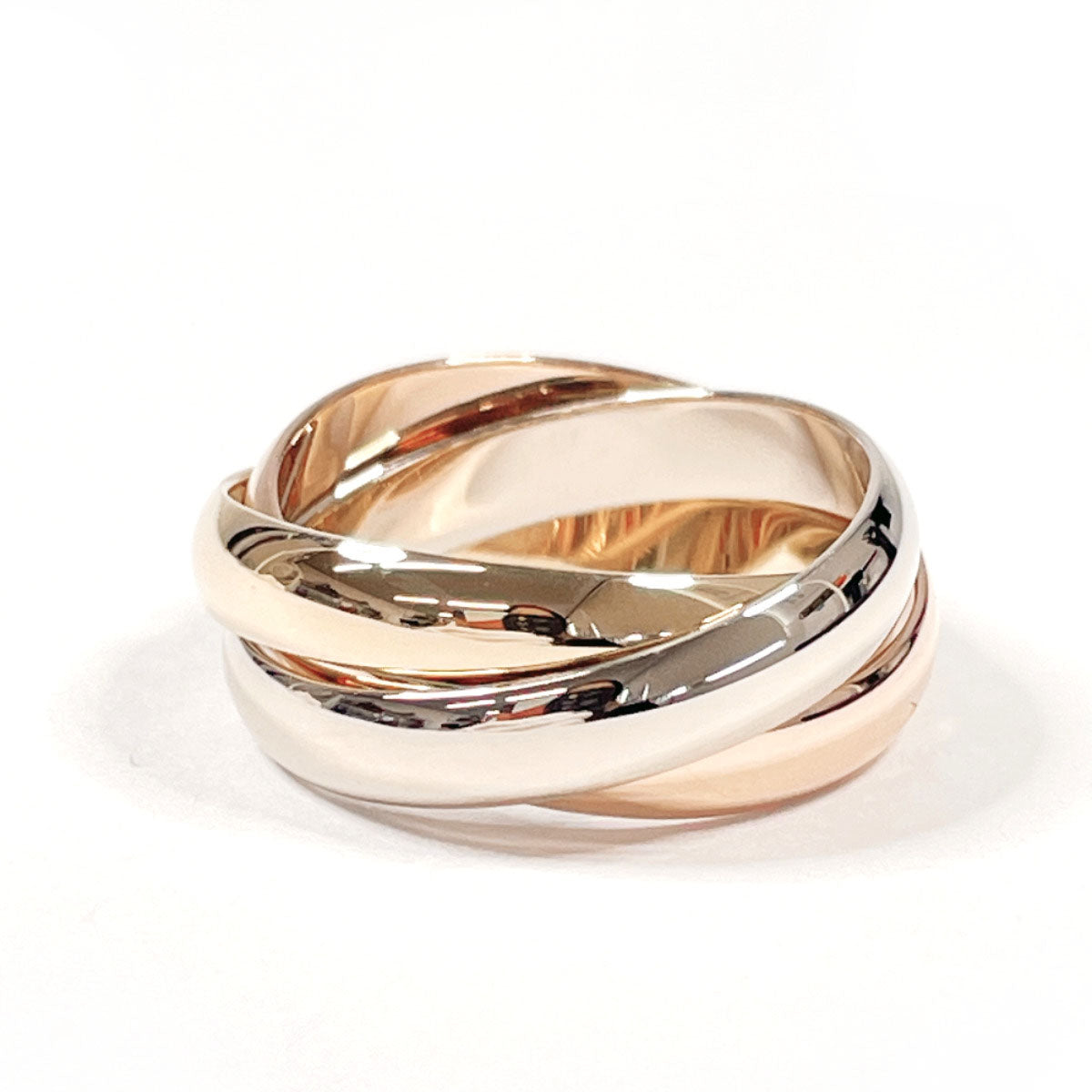 Cartier Ring K18 Yellow Gold, K18 White Gold Gold Trinity Ring Mm 49