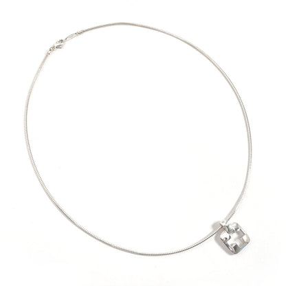 Tiffany&Co. Necklace Silver925 Silver Open Cross Square Piast Cross