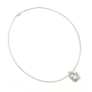 Tiffany&Co. Necklace Silver925 Silver Open Cross Square Piast Cross