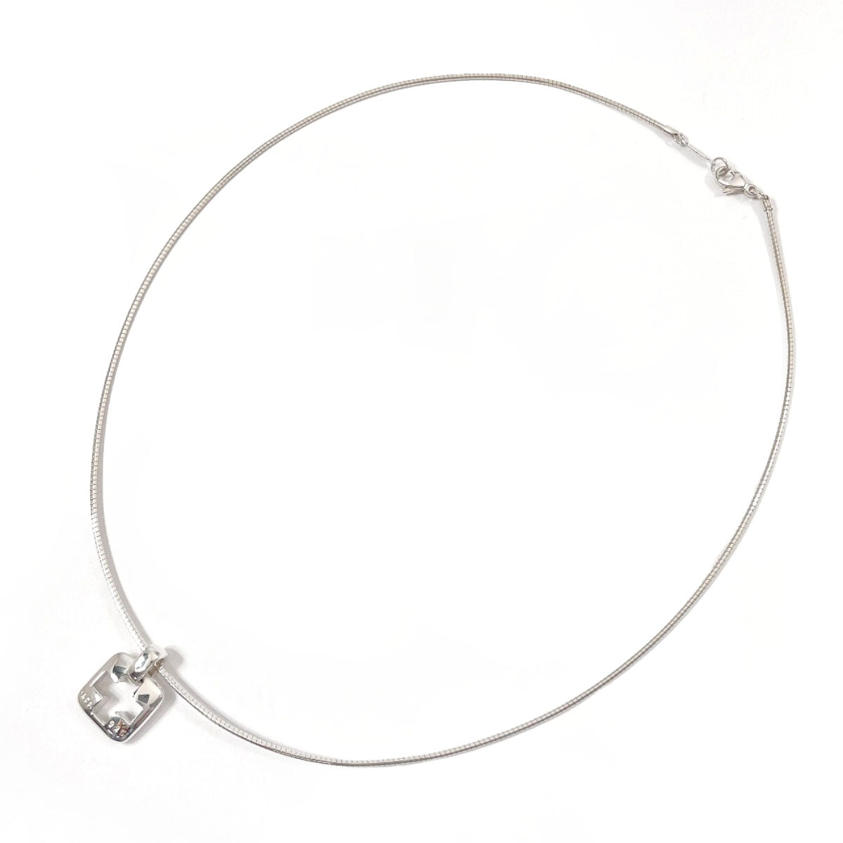Tiffany&Co. Necklace Silver925 Silver Open Cross Square Piast Cross