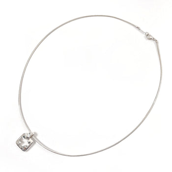 Tiffany&Co. Necklace Silver925 Silver Open Cross Square Piast Cross