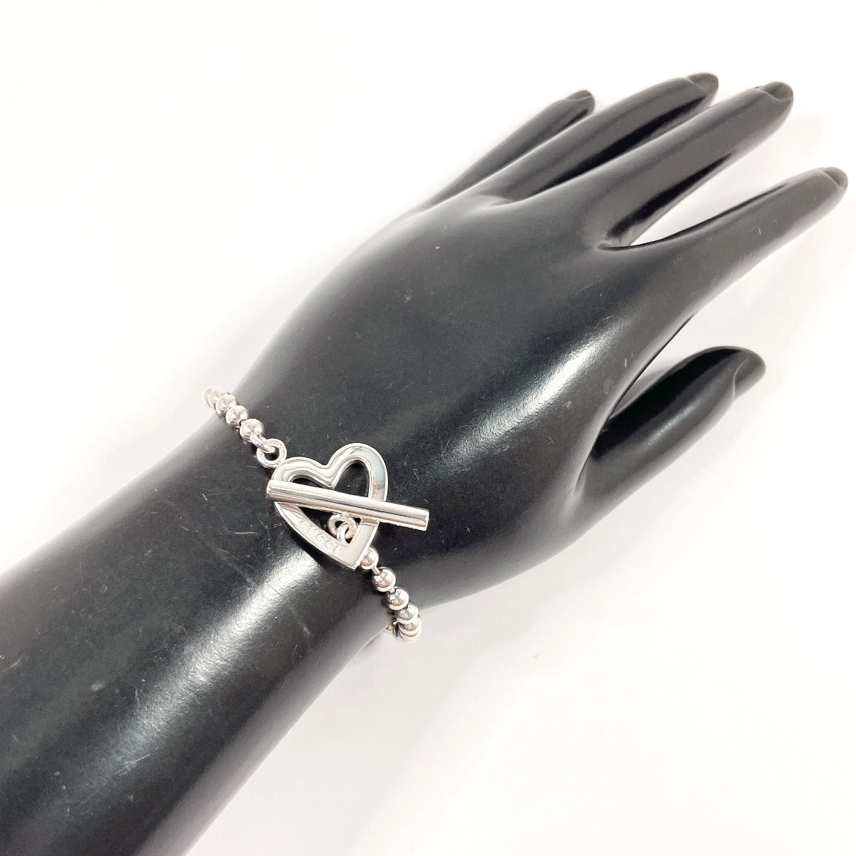 Gucci Bracelet Silver925 Silver Ball Chain Heart 17