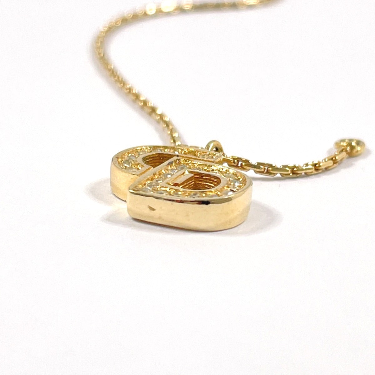Christian Dior Bracelet Metal, Rhinestone Gold Cd Logo Women