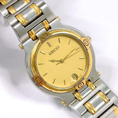 Gucci Watches Quartz 9000M Stainless Steel Silver Gold Dial