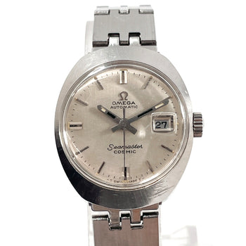 Omega Watches Hand Winding Stainless Steel Silver Cosmic Ladymatic Seamaster Silver Dial