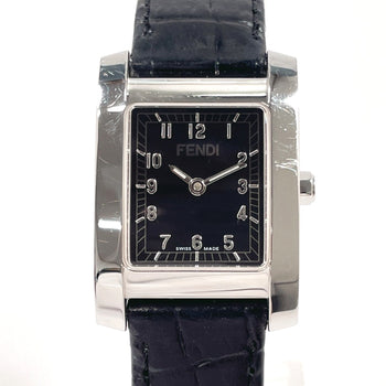 Fendi Watches Quartz 150-7000L-724 Stainless Steel , Leather Silver Classico Black Dial
