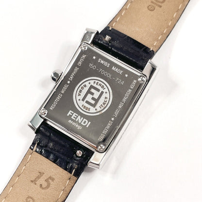 Fendi Watches Quartz 150-7000L-724 Stainless Steel , Leather Silver Classico Black Dial