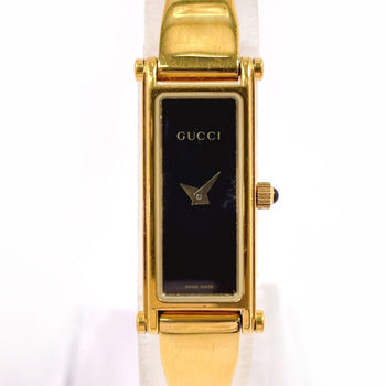 Gucci Watches Quartz 1500L Stainless Steel Gold Black Dial