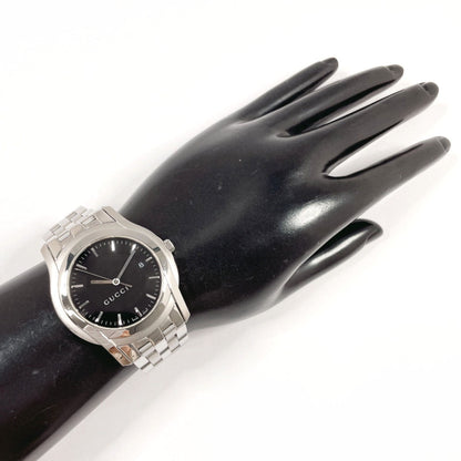 Gucci Watches Quartz 5500Xl Stainless Steel Silver G Class Black Dial Mens