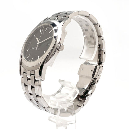 Gucci Watches Quartz 5500Xl Stainless Steel Silver G Class Black Dial Mens