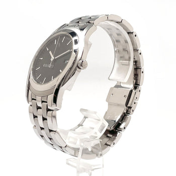 Gucci Watches Quartz 5500Xl Stainless Steel Silver G Class Black Dial Mens