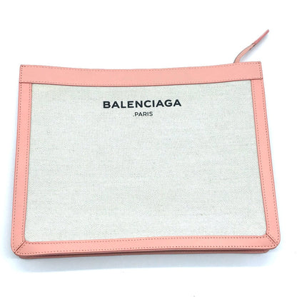 Balenciaga Clutch Bag 410119 Canvas, Leather White Classic Women(Unisex)