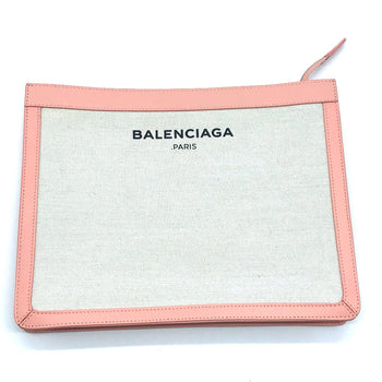 Balenciaga Clutch Bag 410119 Canvas, Leather White Classic Women(Unisex)