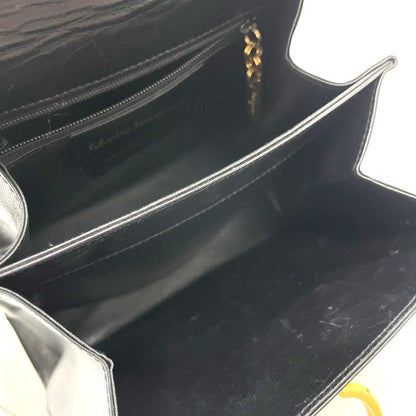 Salvatore Ferragamo Shoulder Bag O212193 Leather Black Gancini 2Way Mini Women