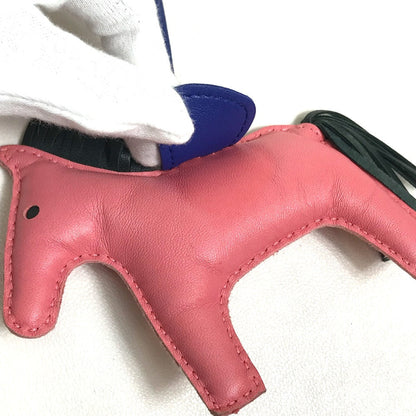 Hermes Bag Charm Anyo Miro Pink X Blue X Gray Horse Horse Rodeo Charm Mm Women