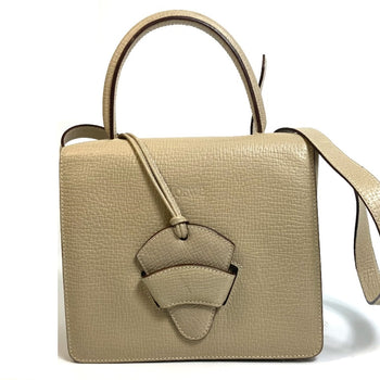 Loewe Handbag Leather Beige Barcelona Women