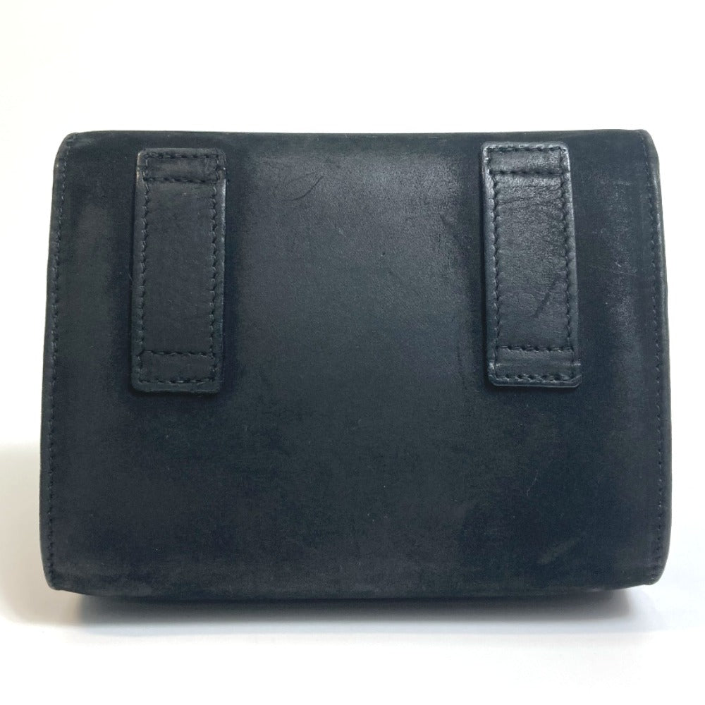 Salvatore Ferragamo Shoulder Bag Aq213202 Suede Black Vala Ribbon Women