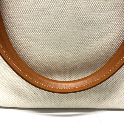 Celine Tote Bag Canvas / Leather White Logo Tote Bag Women