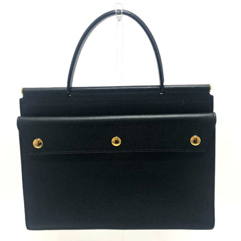 Burberry Handbag Leather Black Square Type Handbag Unisex(Unisex)