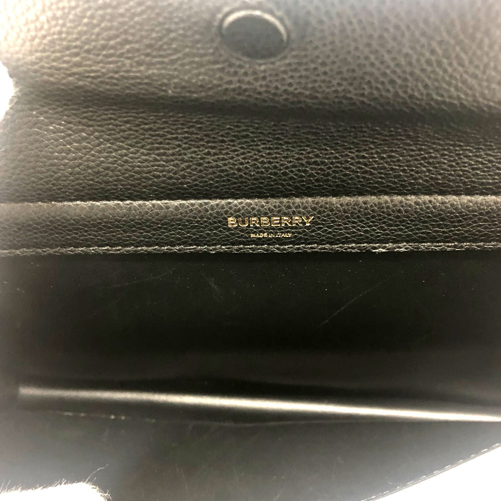 Burberry Handbag Leather Black Square Type Handbag Unisex(Unisex)