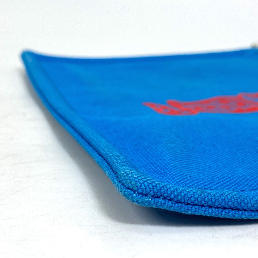 Hermes Pouch Canvas Blue X Red The King Of Cats Mitsou Mitsu Cat Pouch Women