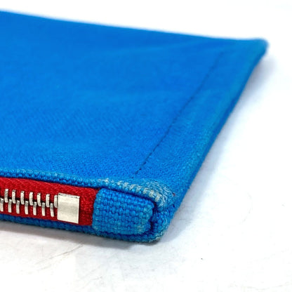 Hermes Pouch Canvas Blue X Red The King Of Cats Mitsou Mitsu Cat Pouch Women