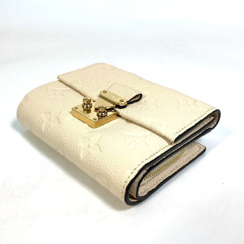 Louis Vuitton Trifold Wallet M81071 Monogram Ann Platt Leather Beige Monogram Ann Platt Wallet Women