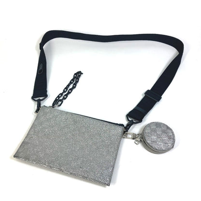 Louis Vuitton Shoulder Bag M59682 Leather, Taurillon Clemence Leather, Damier Glitter Leather