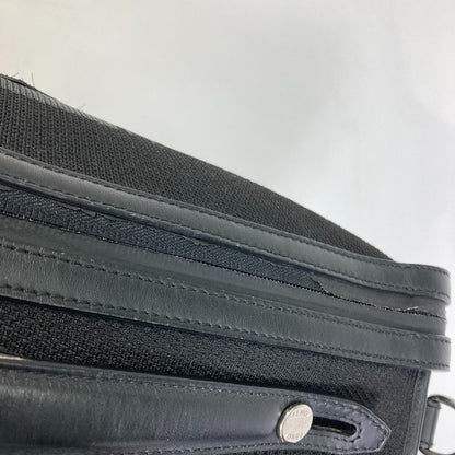 Fendi Business Bag 7Va400 Canvas / Leather Black Grey Logo Mesh Bicolor