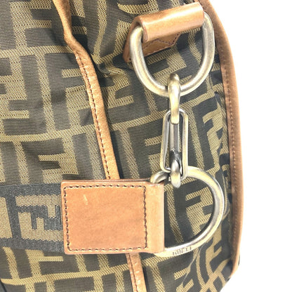 Fendi Tote Bag 7Va158 Leather / Canvas Brown Zucca Ff Pattern Handbag 2Way Bag Shoulder Bag Women