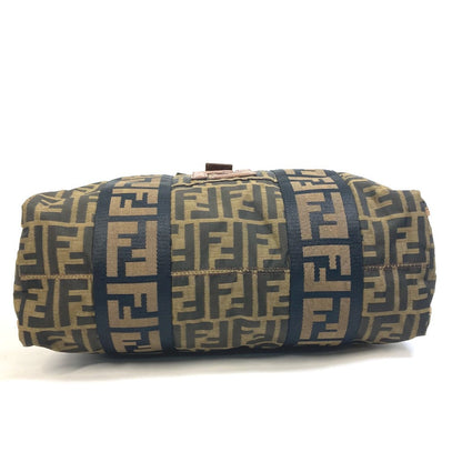 Fendi Tote Bag 7Va158 Leather / Canvas Brown Zucca Ff Pattern Handbag 2Way Bag Shoulder Bag Women
