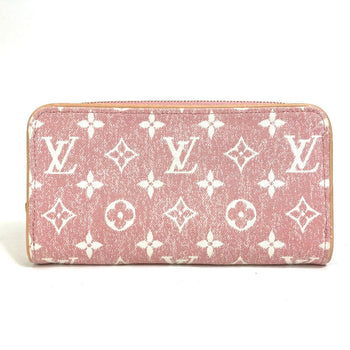 Louis Vuitton Long Wallet Purse M81182 Monogram Denim Pink Monogram Denim Zippy Wallet Women