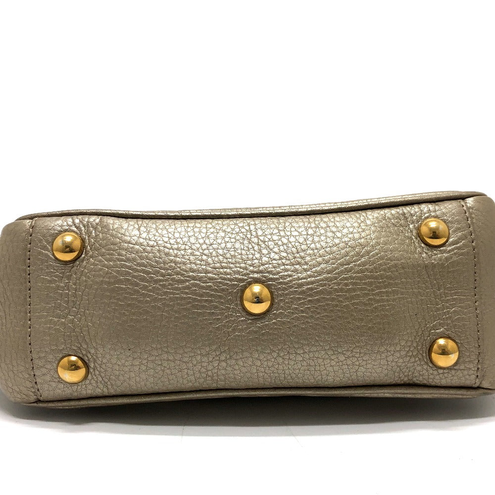 Gucci Handbag 282481 Leather Gold Gg Double G Detail Women