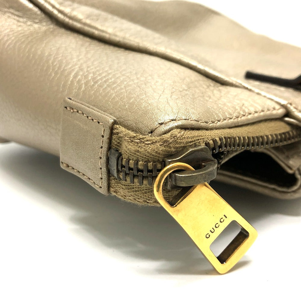 Gucci Handbag 282481 Leather Gold Gg Double G Detail Women