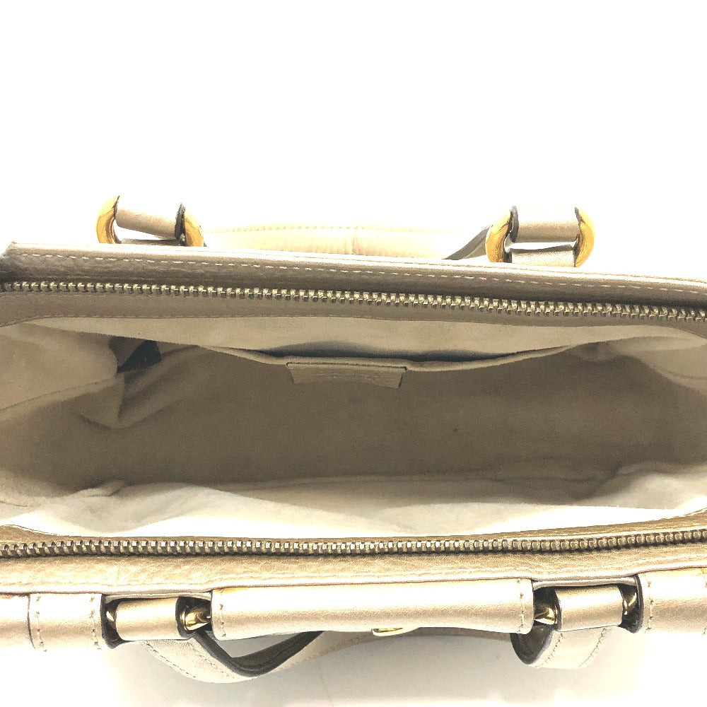 Gucci Handbag 282481 Leather Gold Gg Double G Detail Women