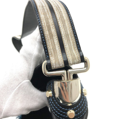 Celine Shoulder Bag 115/130 Leather Black Ribbon Crossbody Women
