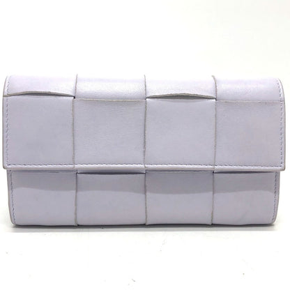 Bottegaveneta Long Wallet Purse 667433 Leather Purple Intrecciato Maxi Women
