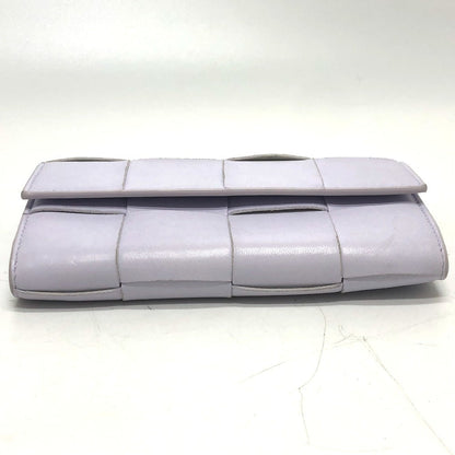 Bottegaveneta Long Wallet Purse 667433 Leather Purple Intrecciato Maxi Women