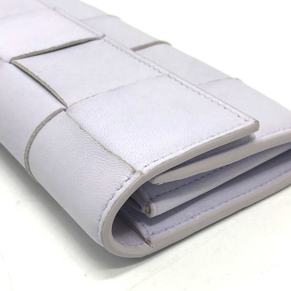 Bottegaveneta Long Wallet Purse 667433 Leather Purple Intrecciato Maxi Women
