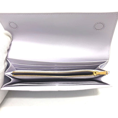Bottegaveneta Long Wallet Purse 667433 Leather Purple Intrecciato Maxi Women