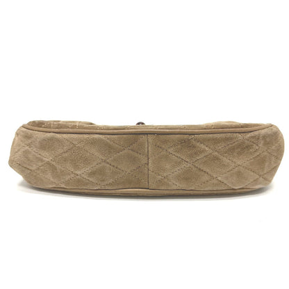 Chanel Pouch Suede Brown Cc Coco Mark Gamaguchi Women