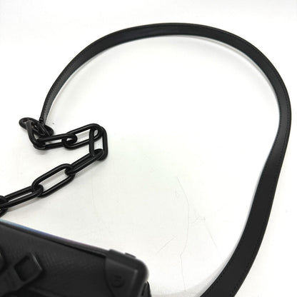 Louis Vuitton Shoulder Bag M30351 Taiga Leather Black Taiga Mini Soft Trunk Mens